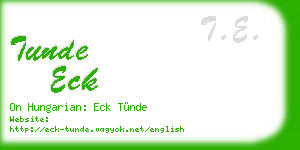 tunde eck business card